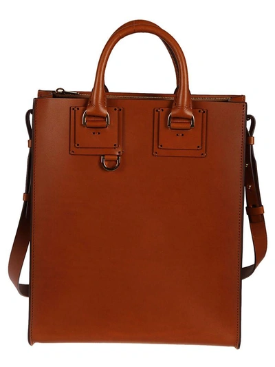 Shop Sophie Hulme Albion Mini Tote In Tan