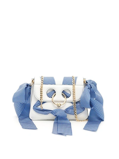 Shop Jw Anderson J.w. Anderson Mini Pierce Leather Bag With Ribbons In Basic