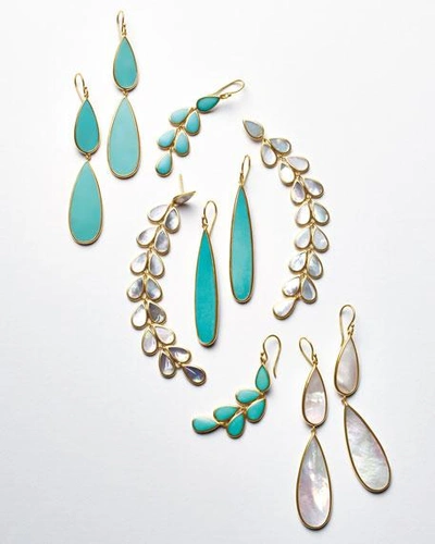 Shop Ippolita Multi Stone Teardrop Earrings In 18k Gold In Turquoise