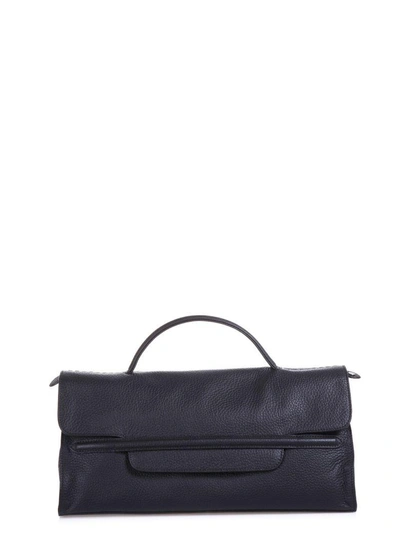 Shop Zanellato Leather Hand Bag In Black