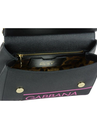 Shop Dolce & Gabbana Sicily Medium Bag In Black