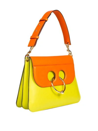 Shop Jw Anderson Pierce Leather Bag In Verde