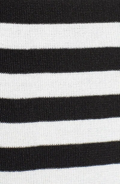 Shop Anne Klein Patch Pocket Cardigan In Black/ White