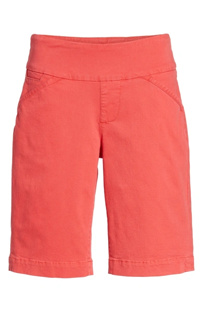 Shop Jag Jeans 'ainsley' Slim Bermuda Shorts In Hibiscus