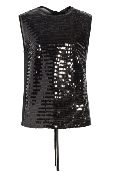 Shop Marc Jacobs Sequin Shell In Black