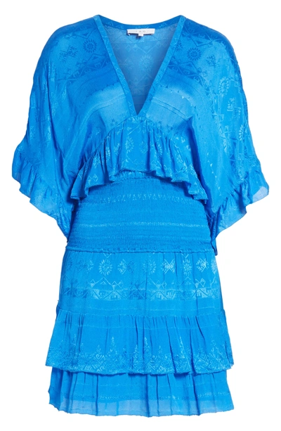 Shop Iro Stacy Smock Waist Dress In Blue Denim