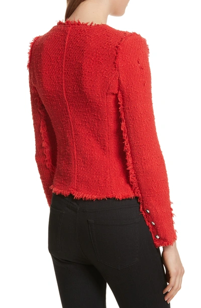 Shop Iro 'agnette' Tweed Jacket In Poppy Red