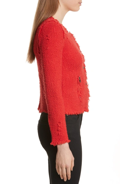 Shop Iro 'agnette' Tweed Jacket In Poppy Red