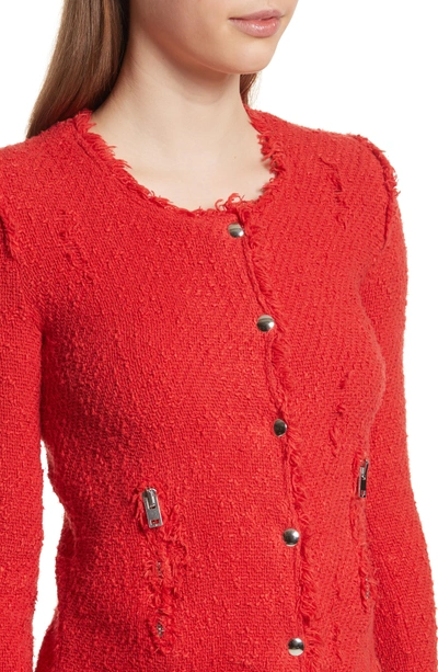 Shop Iro 'agnette' Tweed Jacket In Poppy Red