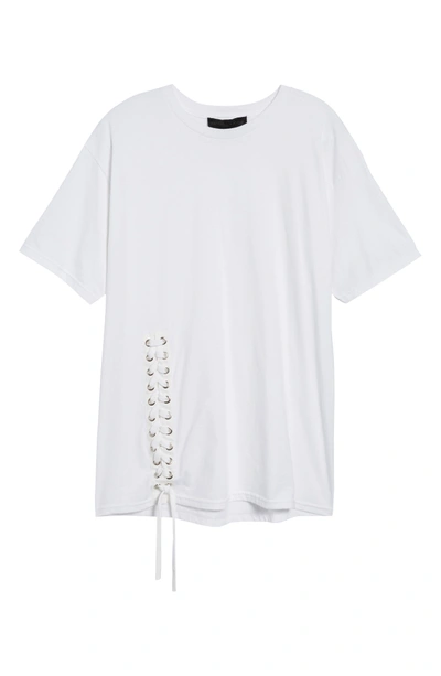 Shop Kendall + Kylie Lace-up Tee In Bright White