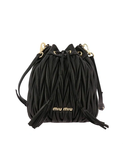Shop Miu Miu Mini Bag Shoulder Bag Women  In Black