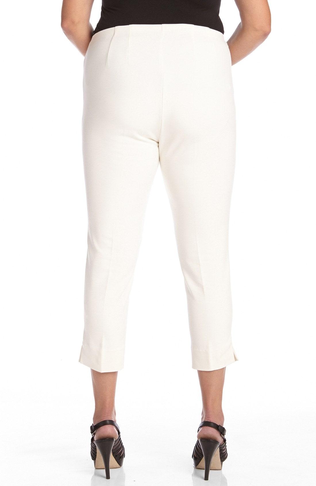 Karen Kane Plus Stretch Capri Pants In White | ModeSens