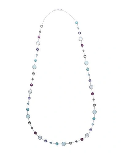 Shop Ippolita Lollitini Long Necklace In Sterling Silver In Multi