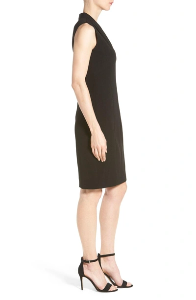 Shop T Tahari 'tonya' V-neck Sheath Dress In Black