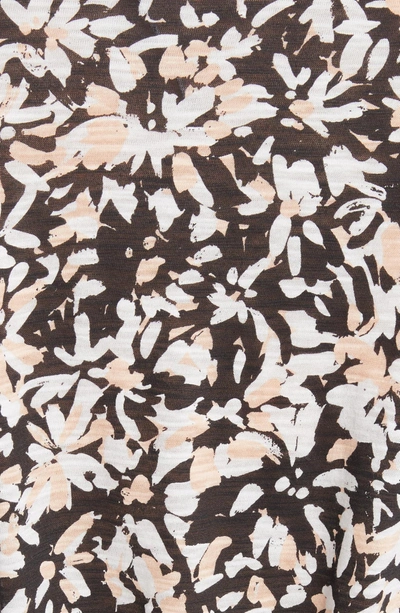 Shop Proenza Schouler Band Detail Print Tissue Jersey Tee In Nude/ Black Painted Floral