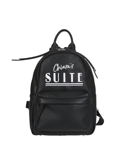 Shop Chiara Ferragni Printed Backpack In Black