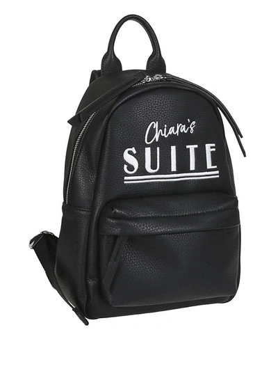 Shop Chiara Ferragni Printed Backpack In Black