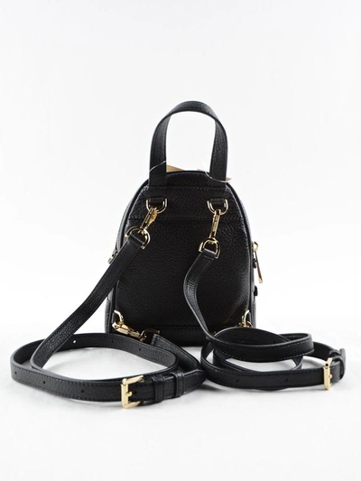 Shop Michael Kors Mini Rhea Backpack In Black