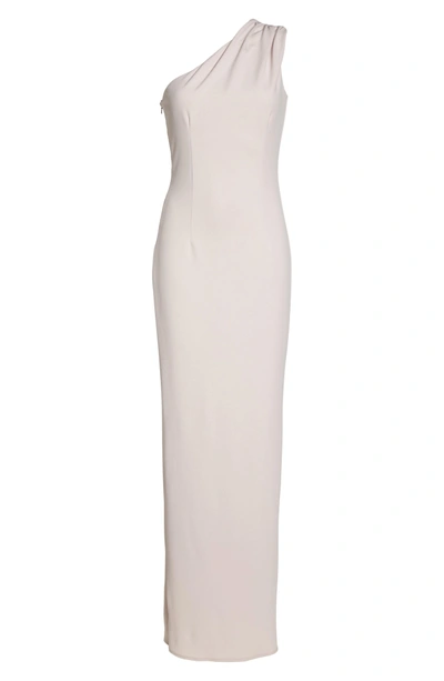 Katie May Angelina One shoulder Crepe Column Gown In Ballet ModeSens