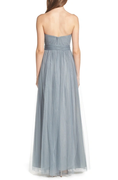 Shop Jenny Yoo Annabelle Convertible Tulle Column Dress In Mayan Blue