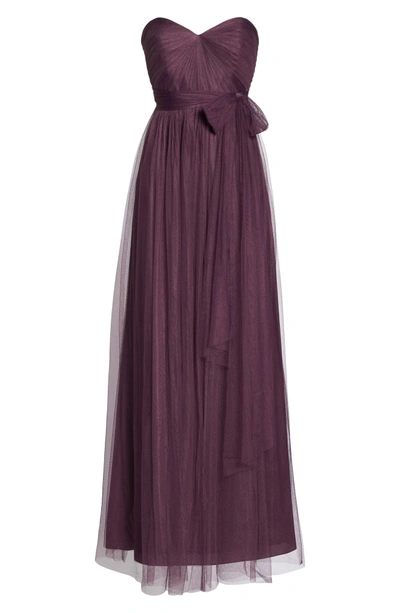 Shop Jenny Yoo Annabelle Convertible Tulle Column Dress In Raisin