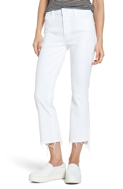 Shop Mother The Insider Step Hem Crop Bootcut Jeans In Glass Slipper