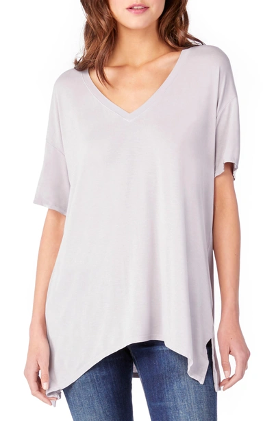 Shop Michael Stars V-neck Tee In Oyster
