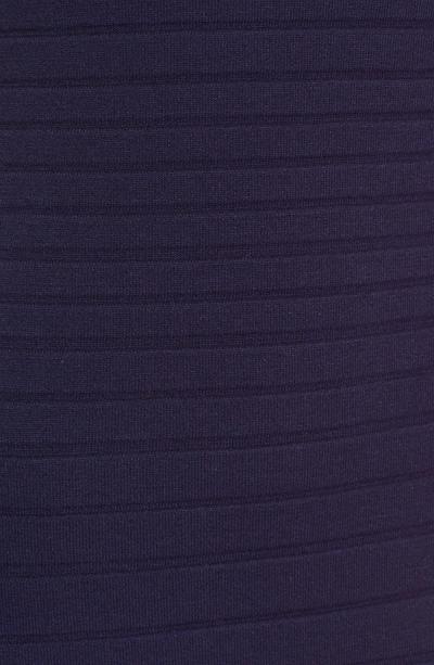 Shop Anne Klein Textured Stripe Knit Dress In Monaco