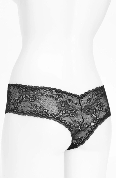 Shop Cosabella 'trenta' Low Rise Lace Thong In Black