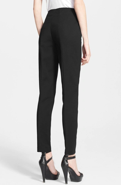 Akris Melissa Slim Leg Cotton Stretch Pants in Black