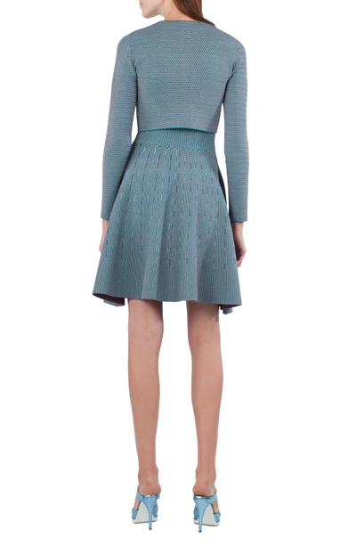 Shop Akris Punto Fantasy Jacquard Knit Dress In Turquoise Multi