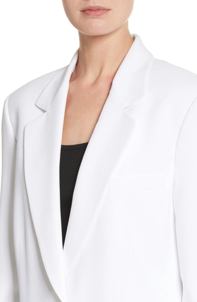 Shop Michael Kors Double Crepe Sable Jacket In Optic White