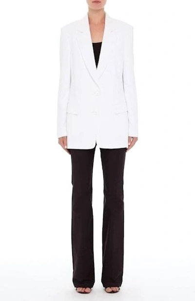 Shop Michael Kors Double Crepe Sable Jacket In Optic White