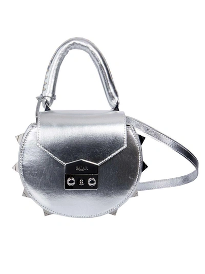 Shop Salar Mimi Shoulder Bag In Silver