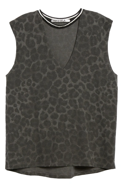 Shop Pam & Gela Choker Top In Leopard Print