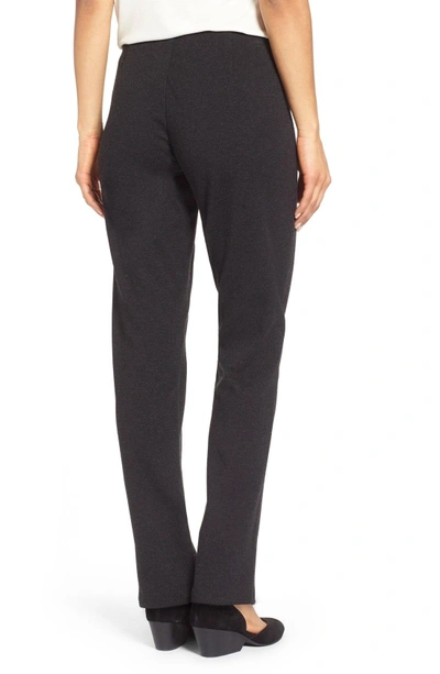Shop Eileen Fisher Skinny Ponte Pants In Charcoal