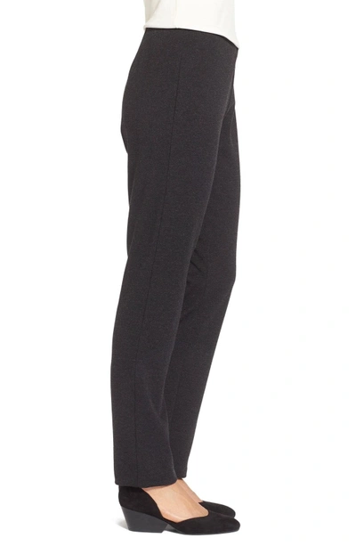 Shop Eileen Fisher Skinny Ponte Pants In Charcoal