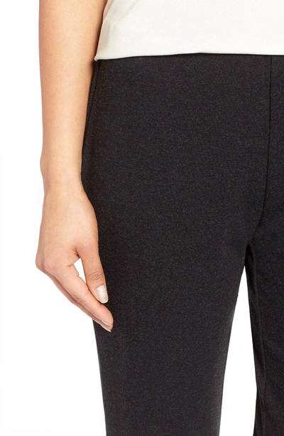 Shop Eileen Fisher Skinny Ponte Pants In Charcoal