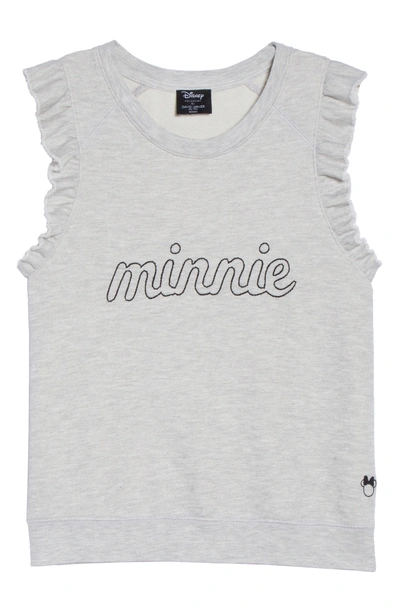 Shop David Lerner Minnie Ruffle Tank In Heather Grey