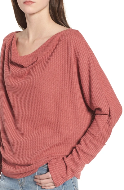 Shop Somedays Lovin Lost Lovers Cowl Neck Top In Baked Pink