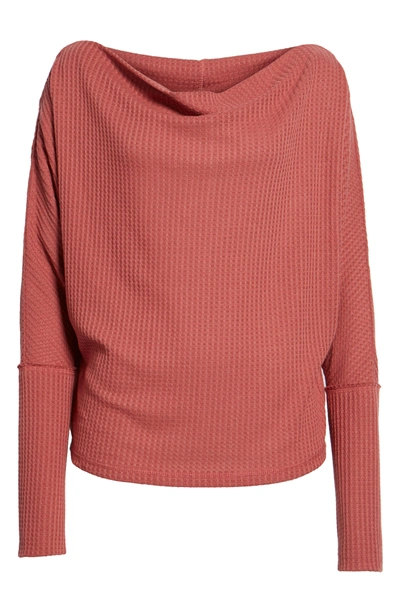 Shop Somedays Lovin Lost Lovers Cowl Neck Top In Baked Pink