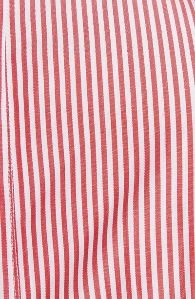 Shop Alexander Mcqueen Stripe Poplin Tunic In White/ Red