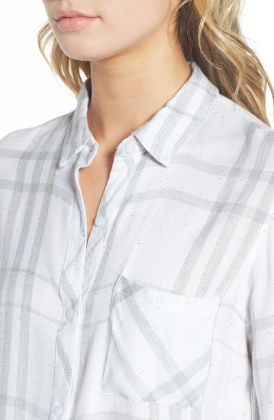 Shop Rails Hunter Plaid Shirt In White Charcoal Funfetti