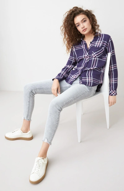 Shop Rails Hunter Plaid Shirt In Navy Petal Pink