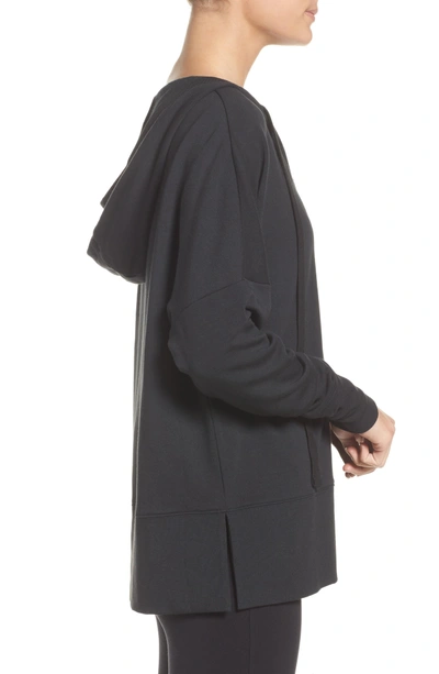 Shop Alo Yoga Fluid Tunic Hoodie In Black