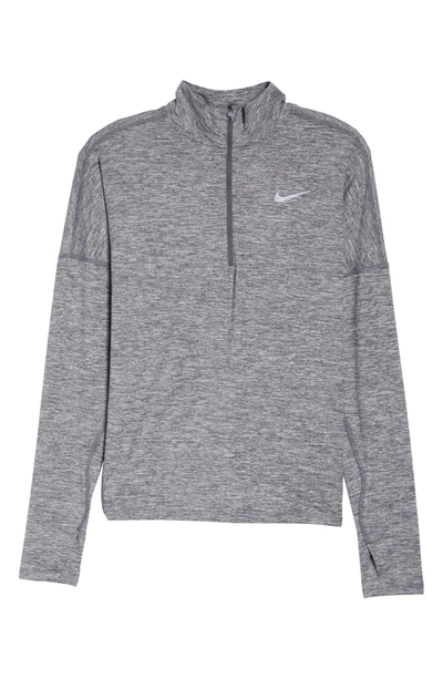 Shop Nike Dry Element Half Zip Top In Dark Grey/ Heather