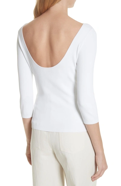 Shop Vince U-back Top In Optic White