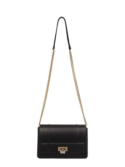 Shop Visone Black Lizzy Medium Leather Shoulder Bag