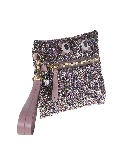 Shop Anya Hindmarch Circulus Eyes Clutch In Multiglitter