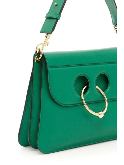 Shop Jw Anderson Medium Leather Pierce Bag In Emeraldverde